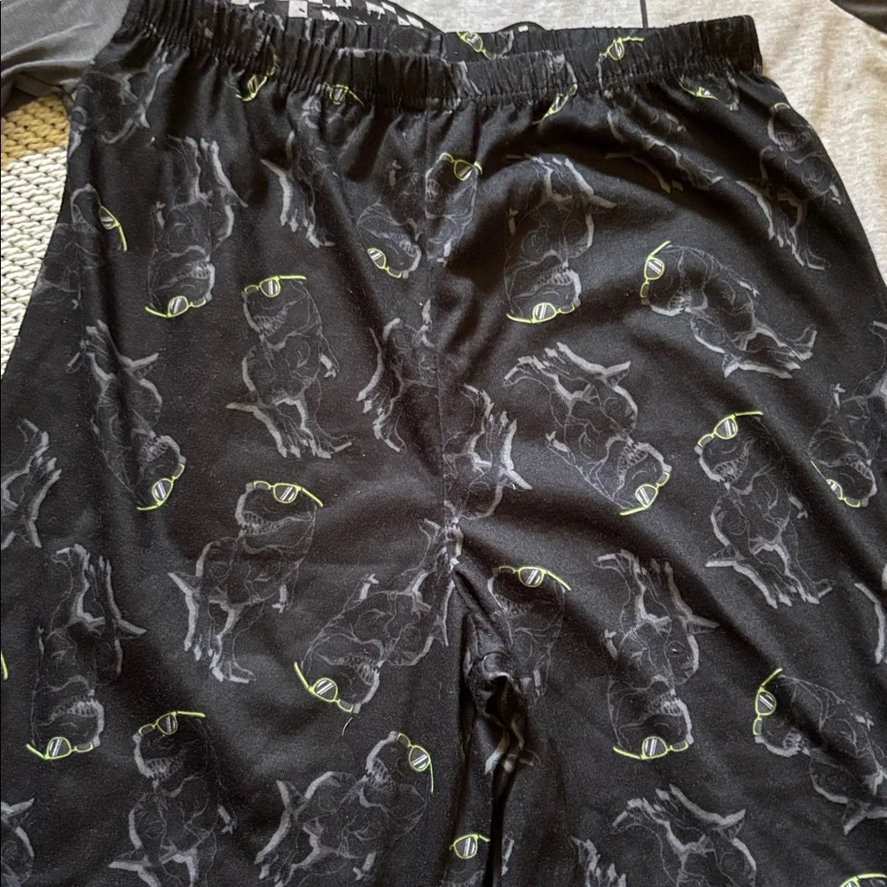 Pajamas glow in the dark boys new size XL14-16 Dinosaur wonder nation polyester